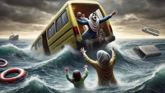 أم مصرية ألقت بطفليها من نافذة ميكروباص قبل غرقه