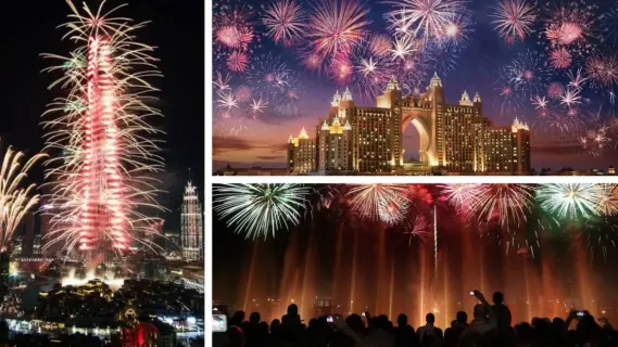 Dubai Announces Fireworks at 6 Locations for New Year 2025