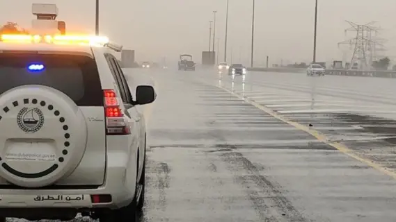Dubai: Police Warn Motorists to Drive Safely as showers hit key areas