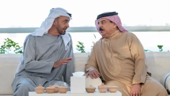 محمد بن زايد يستقبل ولي عهد البحرين ويبحث العلاقات الأخوية