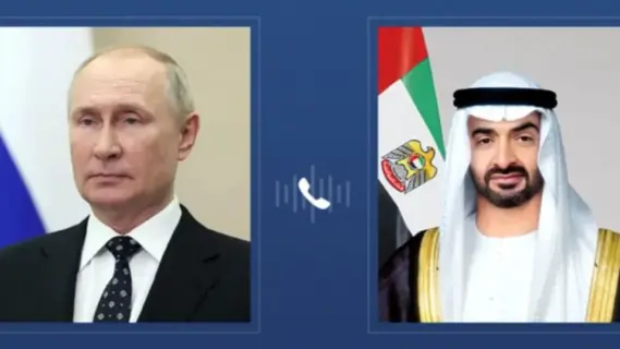 اتصال هاتفي بين محمد بن زايد وبوتين لبحث تعزيز التعاون الثنائي