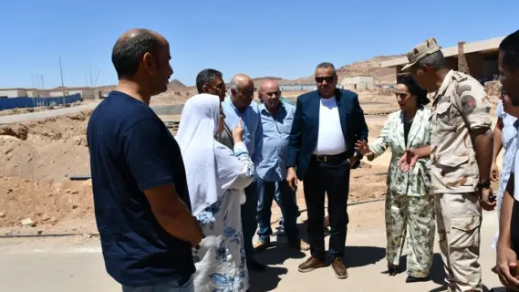 محافظ جنوب سيناء يتفقد سير أعمال تطوير مطار سانت كاترين الدولي