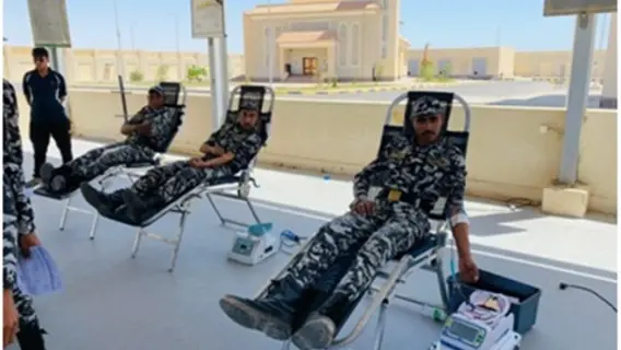 مصر.. رجال شرطة البحر الأحمر يشاركون في حملة إنسانية للتبرع بالدم