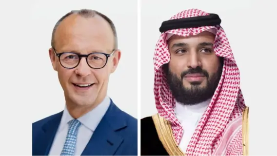 ولي العهد السعودي والمستشار الألماني يتبادلان الآراء حول أمن المنطقة