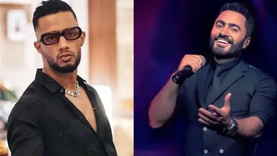 محمد رمضان يفاجئ تامر حسني في حفل إطلاق ألبوم "لينا معاد"