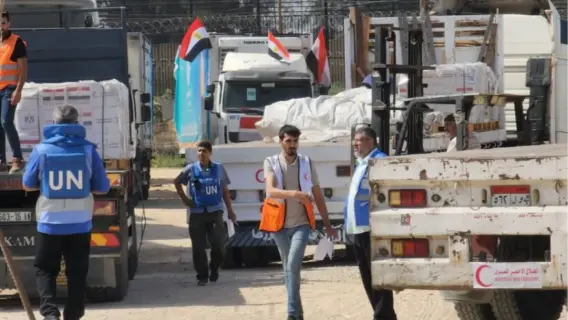 الأمم المتحدة تستعد لإدخال مساعدات إنسانية من العريش إلى غزة