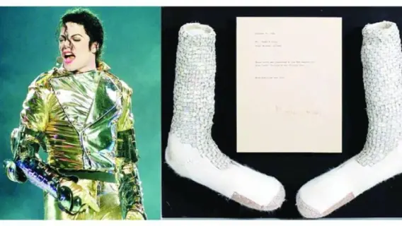 بيع جورب لمايكل جاكسون بمبلغ 8822 دولارًا