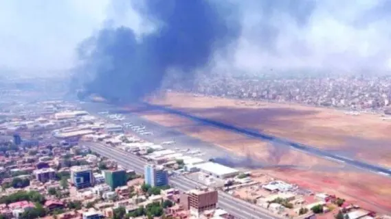 هجوم بطائرة مسيرة يستهدف محيط مطار الخرطوم