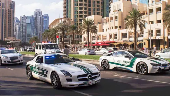 شرطة دبي توقف سائحا نفذ استعراضا خطرا بمركبته على شارع الشيخ زايد