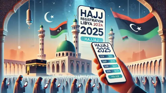 ليبيا: التقديم في قرعة الحج ليبيا 2025 عبر منصة حجاج