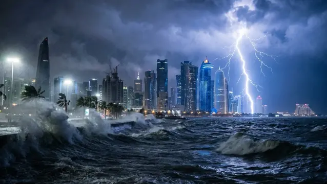 الأرصاد تحذر من الطقس اليوم في قطر: أمطار رعدية ورياح قوية على الساحل وفي عرض البحر