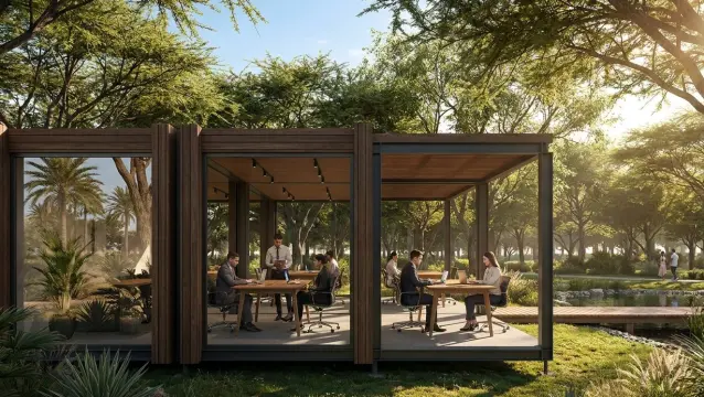 دبي تطلق مبادرة العمل من الحديقة.. مكاتب واستوديوهات بودكاست وسط الطبيعة