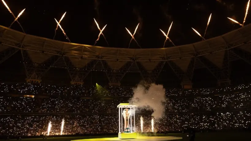 فريق الهلال يحتفل بالفوز بكأس الملك السعودي